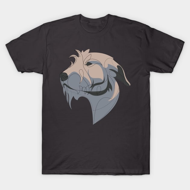 Scottish Deerhound - continuous line T-Shirt by addillum